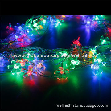 Battery-powered string lights with customized shape for concert, party decoration